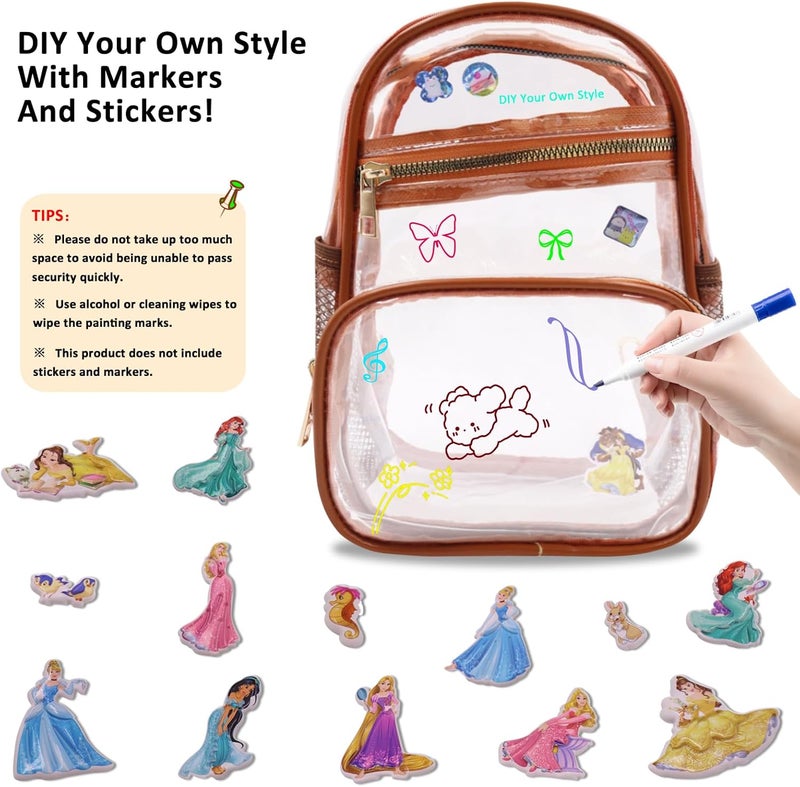 MOVOYEE حقيبة شفافة معتمدة من الملعب للفعاليات والحفلات الرياضية في الهواء الطلق، حاملة زجاجة ماء، حقيبة شفافة للنساء والرجال - Image 5